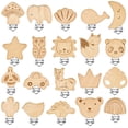 thumbnail image 1 of Clip para Chupetes Boao 20 unidades en Formas de Animales de Madera 4 cm, 1 of 7