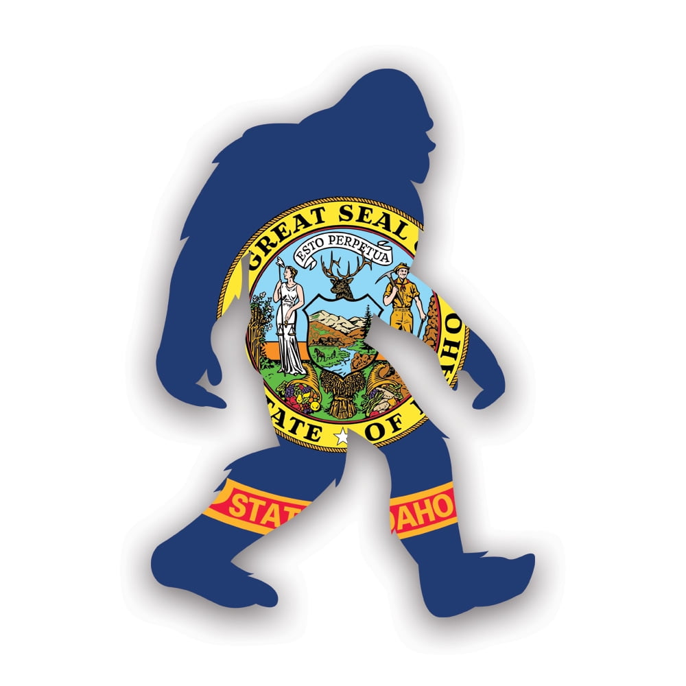 Idaho Bigfoot Sticker Decal Self Adhesive Vinyl Weatherproof Made