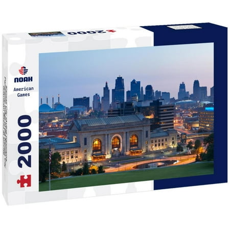 Noah Jigsaw Puzzle Kansas City skyline panorama. Panoramic image of the Kansas City downtown district at sunrise 2000 pieces