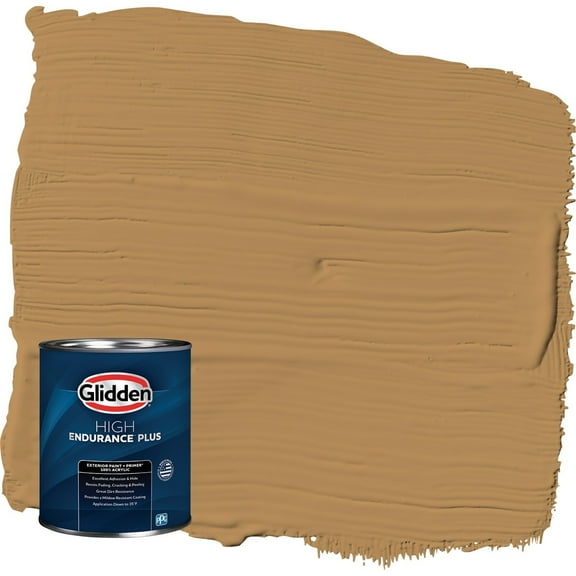 Glidden HEP Allegro / Tan Semi-Gloss Exterior Paint with Primer, 1 Quart