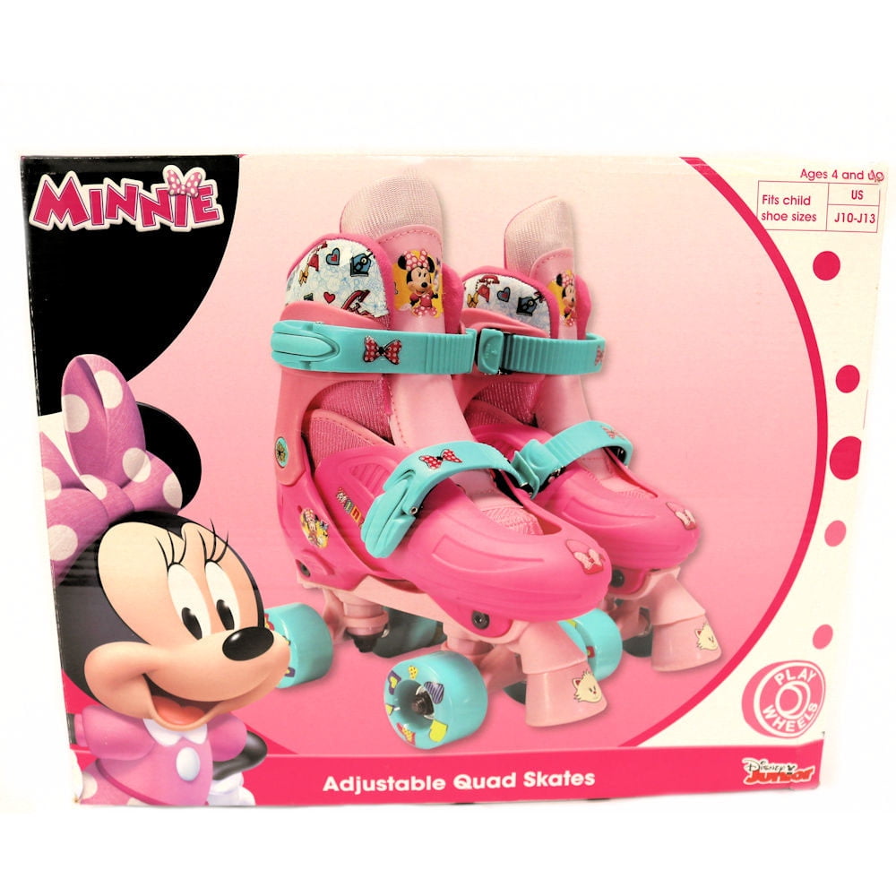 Adjustable Quad Skates Pink Roller J10-j13 Disney Junior Minnie Mouse 