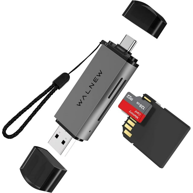 Lector de tarjetas SD, adaptador USB 3.0 y USB-C a tarjeta de memoria SD/TF para Mac, MacBook, ordenador/PC, portátil, iPad 10, iPhone