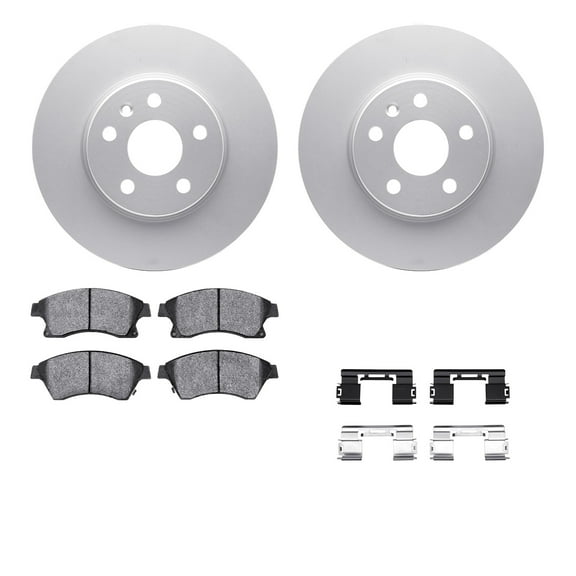 Dynamic Friction Company Front Geospec Brake Rotors with 5000 Advanced Brake Pads includes Hardware 4512-47089