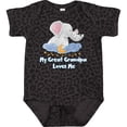thumbnail image 3 of Inktastic My Great Grandpa Loves Me Cute Elephants Clouds Moon Stars Boys or Girls Baby Bodysuit, 3 of 5