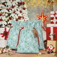 thumbnail image 6 of Rocae Bee Flower for Christmas Drawstring Linen Gift Bag with Drawstrings Treat Bag Goody Present Bags for Christmas Party Favor-Medium, 6 of 9