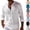 #01 White, variant on Cotton Linen Shirts for Men Long Sleeve Button Down Lapel Collar Tops Regular Fit Summer Daily Casual Shirts, #01 Gray, L