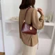 thumbnail image 5 of Bolsos de hombro para mujer de piel sintética de Color sólido, bolsos con cierre de tendencia, Bolso pequeño, bolso de mano con cremallera de diseñador 2023, 5 of 5
