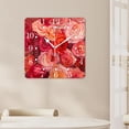 thumbnail image 4 of 10 Inch Wall Clock Battery Operated Square Clock for Office, Kitchen, Outdoor, Living Room,Abstract Background of Flower Elaborate, 4 of 4