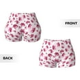 thumbnail image 5 of Naloa Lilies Flowers Biker Shorts for Women Seamless Scrunch Short Women’s Yoga Shorts for Gym Running Sport Shorts - Small, 5 of 9