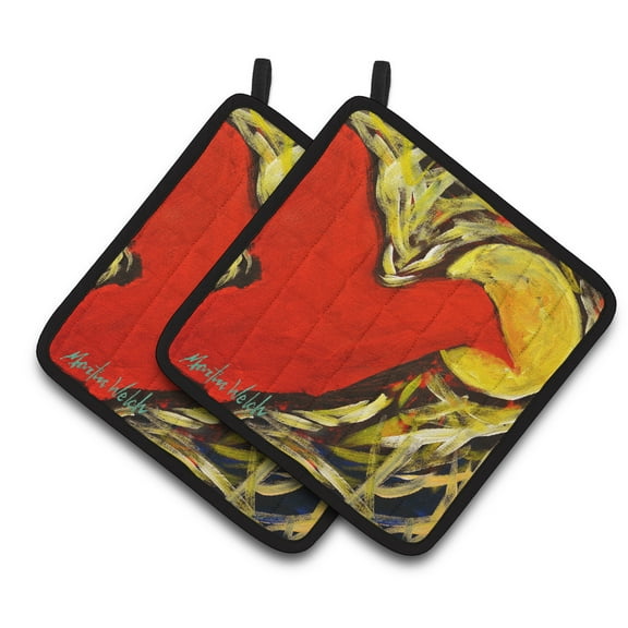 Crow at Midnight Pair of Pot Holders