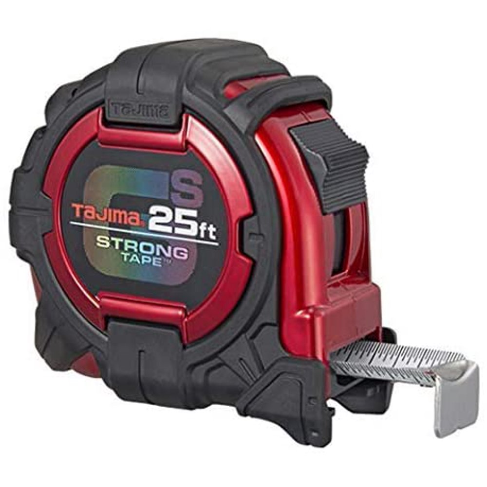 TAJIMA Tape Measure 25 ft x 11/16 inch GSLock Measuring Tape Shock
