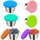 thumbnail image 1 of Contenedor de aderezo para ensaladas de acero inoxidable, 6 PCS Mini tazas de salsa con tapas de silicona, Mini contenedores de almacenamiento de alimentos a prueba de fugas para salsa Kuyhfg Bienvenido a Kuyhfg, 1 of 5
