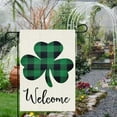 thumbnail image 5 of Clearance Under $5 Boovnll St Patricks Day Garden Flag, 12x18" Linen Welcome Garden Flag, Double Sided Shamrocks Garden Decor St Patricks Day Flag for Outdoor Yard Sign, St Patricks Day Decorations, 5 of 6