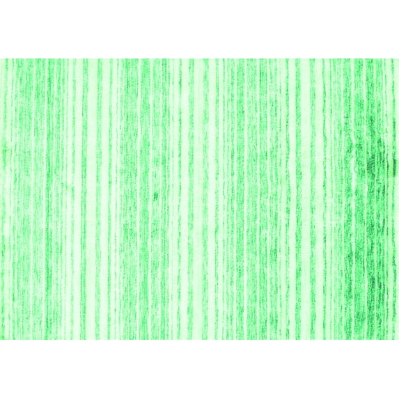 Ahgly Company Indoor Rectangle Abstract Green Contemporary Area Rugs, 5' x 8'