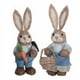 thumbnail image 1 of 1 par de estatuas de conejo de Pascua de paja para decoración de escritorio. Azul, 1 of 9