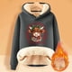 thumbnail image 2 of WILLBEST Sudadera de Mujer con Capucha y Estampado de Vaca Navideña Mediana, 2 of 4