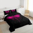 thumbnail image 3 of Homewish Gothic Pink Dragonfly 2pcs Bedding Comforter Set for Teens Female Men,Bohemian Damask Twin Comforter Sets,Traditional Floral Flower Breathable Bedding Set,Super Cozy Room Decor,Reversible, 3 of 8