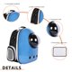 thumbnail image 2 of Carrier Pet Backpack Transpirable Pet Dog Outing Bag Space Pet Backpack (Azul), 2 of 6