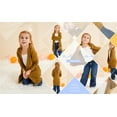 thumbnail image 4 of Langwyqu Girls Cardigan Open Front Casual Long Sleeve Outerwear with Pockets, 4 of 5