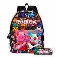 thumbnail image 4 of Mochila escolar de dibujos animados en 3D para hombre, bolsillo con cordón, ROBLOX, Anime, estuche para lápices, dos piezas, 4 of 4