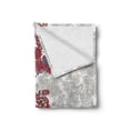 thumbnail image 2 of Floral Soft Flannel Fleece Throw Blanket, Romantic Boho Style Narcissus Magic Magnolia Rose Vibrant Pattern Print, Cozy Plush for Indoor and Outdoor Use, 50" x 70", Red Black Grey, by Ambesonne, 2 of 6