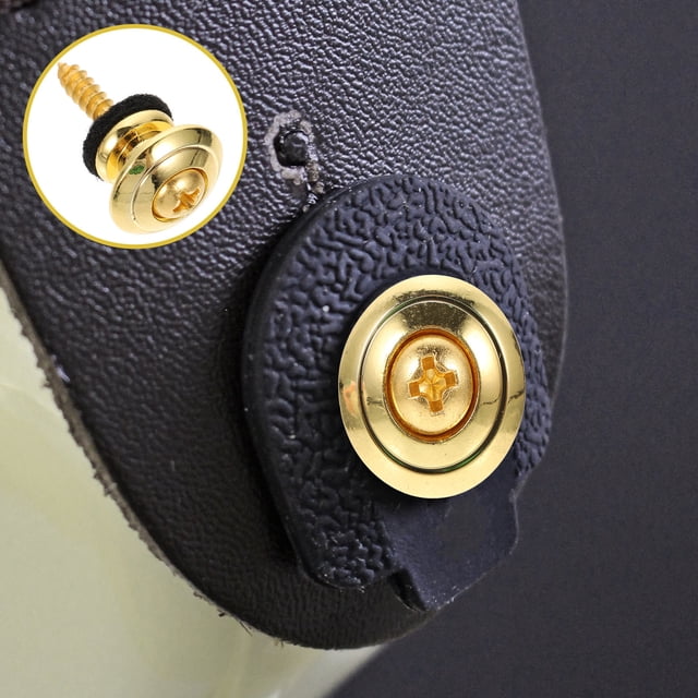 UPGRATOR 5Ud Botones De Dorados Para Correa De Guitarra Fácil Instalación Metal