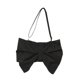 thumbnail image 3 of Bolso de hombro con lazo arrugado para mujer, bolso ligero tipo tote para la calle, regalo para uso diario. Negro, 3 of 9