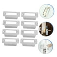 thumbnail image 4 of Minkissy 8Pcs Door Lock Strike Plate Silver Stainless Steel for Homeowners Security, 4 of 8