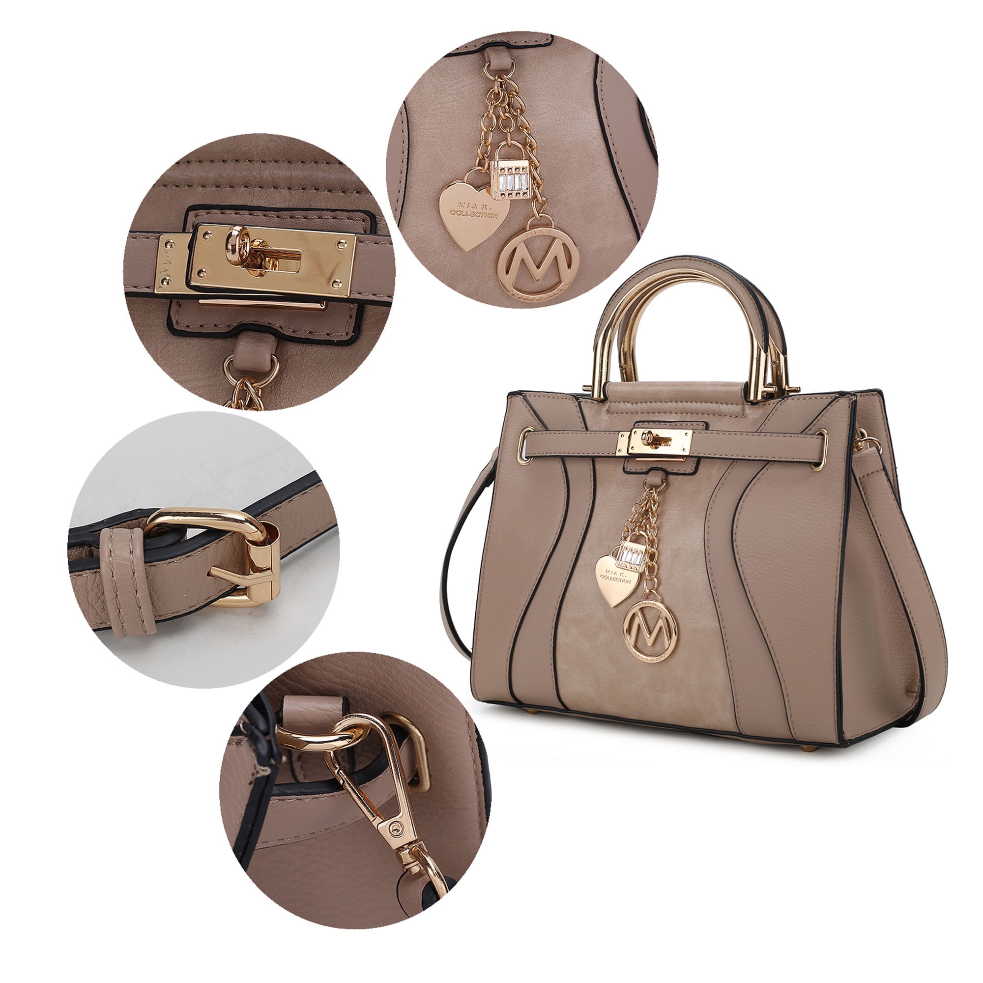 MKF Collection Cassia Women’s Satchel Bag Vegan Leather Crossbody Bag Handbag Purse by Mia K