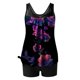 thumbnail image 5 of Trajes de baño Amzcrzy Tankini para mujer, bikini de control de abdomen para mujer, traje de baño conservador de cintura alta, estampado de moda, traje de baño de dos piezas multicolor, 2XL, 5 of 6