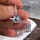 thumbnail image 3 of Pendientes colgantes de cristal y diamantes de metal exquisitos para mujer, 3 of 6