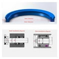 thumbnail image 4 of Gasket Rotating 1Pcs Polyurethane Hydraulic Cylinder Oil Sealing Ring UN/UHS/U/Y Type Shaft Hole General Sealing Ring Gasket Thickness 8mm Seal Resistant, 4 of 5