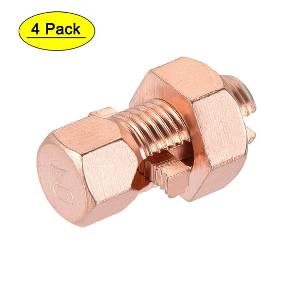 Uxcell Grounding Bolt Connector Copper Grounding Protection for Electrical and Mechanical Equipment 4 Pcs