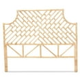 thumbnail image 2 of BAXTON STUDIO JAYLIAH MODERN BOHEMIAN NATURAL BROWN RATTAN QUEEN SIZE STANDALONE HEADBOARD, 2 of 7