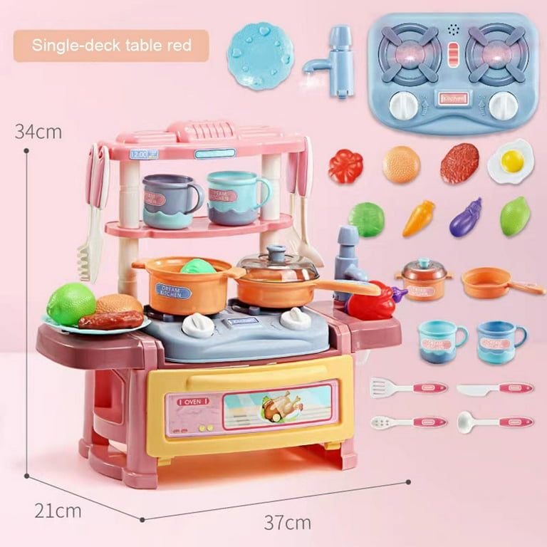 22PC Mini Simulation Kitchen Play House Toy Happy Small Kitchen Tableware  Fun Gifts for Child Teens Xmas Holiday Birthday 