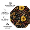 thumbnail image 4 of Balery 6 Pcs Sunflowers Leavesleather Coasters Set, Drink Table Cup Coasters For Living Room Kitchen Coffee Decor, 4 of 9