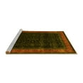 thumbnail image 2 of Ahgly Company Machine Washable Indoor Square Persian Yellow Traditional Area Rugs, 4' Square, 2 of 4