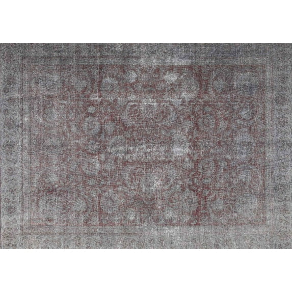 Ahgly Company Indoor Rectangle Traditional Gunmetal Gray Persian Area Rugs, 8' x 12'