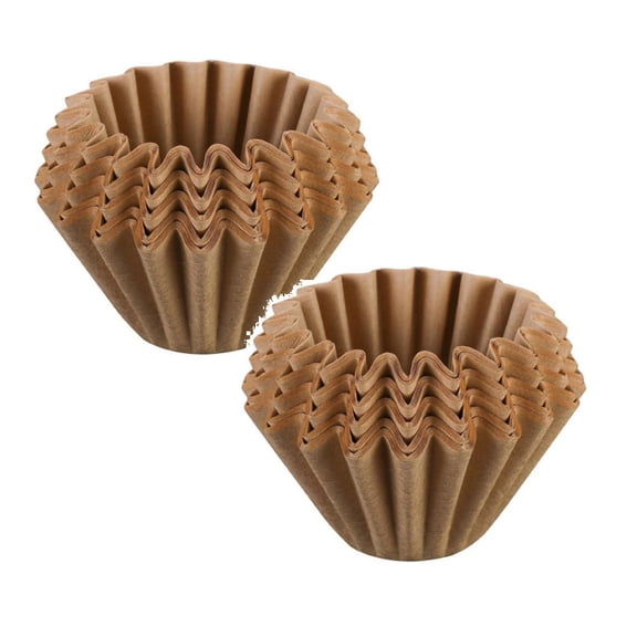 Coffee Filters, Pack of 100 Unbleached Coffee Filters 5 Cup, Thicken Natural Coffee Filter Basket for Commercial, Home Coffee Maker, Pour Over Coffee Kit, Small