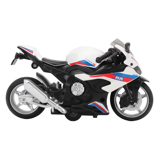Alloy Motorcycle Model Toy, Fine Details Kids Motorcycle Toy Pull Back For Display Green,Blue,White