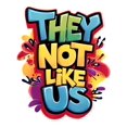 thumbnail image 2 of Boys Summer Fashion T-shirt - "THeY NoT LiKe uS" Colorful Lettering Print, Casual Short-sleeved Crew Neck Top, Vibrant Graffiti Style, 100% Cotton, a Must-have for Teenagers' Streetwear, 2 of 7