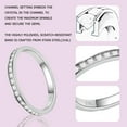 thumbnail image 5 of Eternity Stainless Steel (316L) Stackable Band Ring Cubic Zirconia (CZ) Wedding Band Ring 2.2mm Wide, 5 of 6