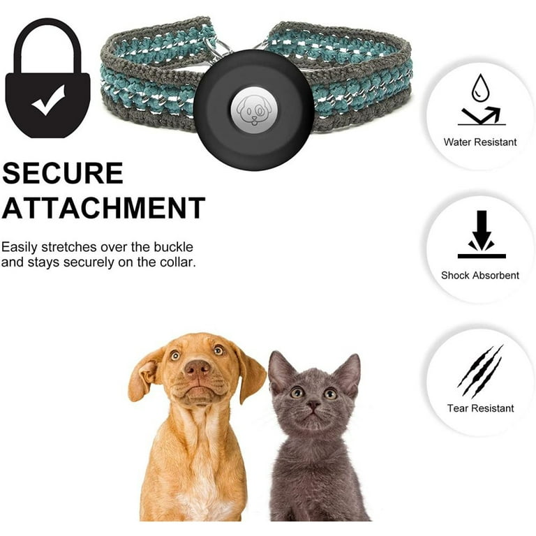 For Apple AirTag Pet Collar Silicone Protective Dog Cat Anti-Lost AirTag  Tracker