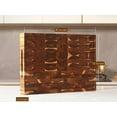 thumbnail image 6 of Thick End Grain Acacia Wood Cutting Board 20x15x2 In, Wooden Butcher Block, Chop  ng Board For Kitchen with Juice Groove Handles Non-Slip Pats (Gift Box), 6 of 8