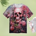 thumbnail image 5 of Skull T-Shirt O Neck Retro Print Big Size T-Shirts Short Sleeve Tees Womens Pretty Design, 5 of 5