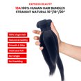 thumbnail image 5 of Express Beauty 13A 100% Pure Virgin Human Hair Bundles STRAIGHT - Multi-Size 16"/18"/20" Inch (Natural / Black), 5 of 6
