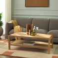 thumbnail image 2 of Safavieh Omara Glam 1 Shelf Pine Coffee Table, Natural, 2 of 10