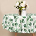 thumbnail image 3 of Nanqianyi Eucalyptus Leaves Tablecloth Round 60 inch, Waterproof Fabric Table Cover for Kitchen Dinner Party, 3 of 9