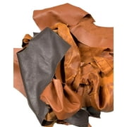 Brown Full Grain Leather Scraps and Remnants: Sold by pound