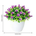 thumbnail image 3 of Aonity Simulation Flower Living Room Potted Blue， Potted Artificial Plants Greenery In Pots Flowers Faux Herbs Small Plastic Plant for Home Bathroom Wedding Tabletop Real Green Bonsai, 3 of 4